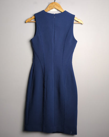 Mango Blue Sleeveless Sheath