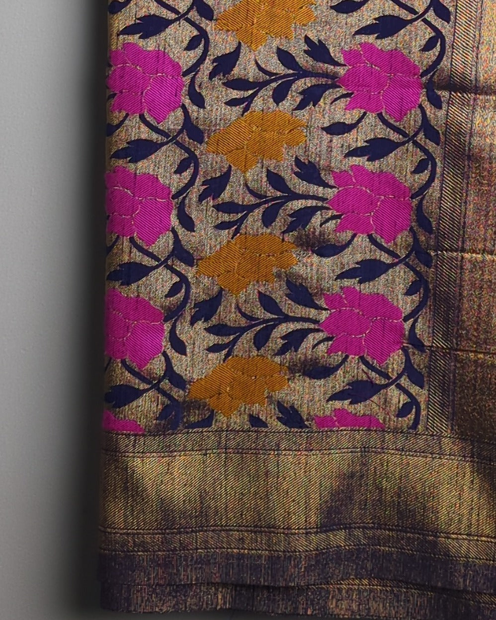 Blue Floral Saaree
