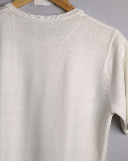 White Knit Tee