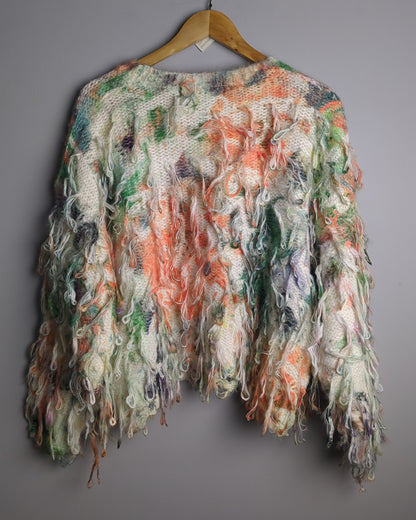 Not For Us White Fringed Sweater