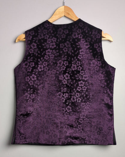Purple Floral Vest