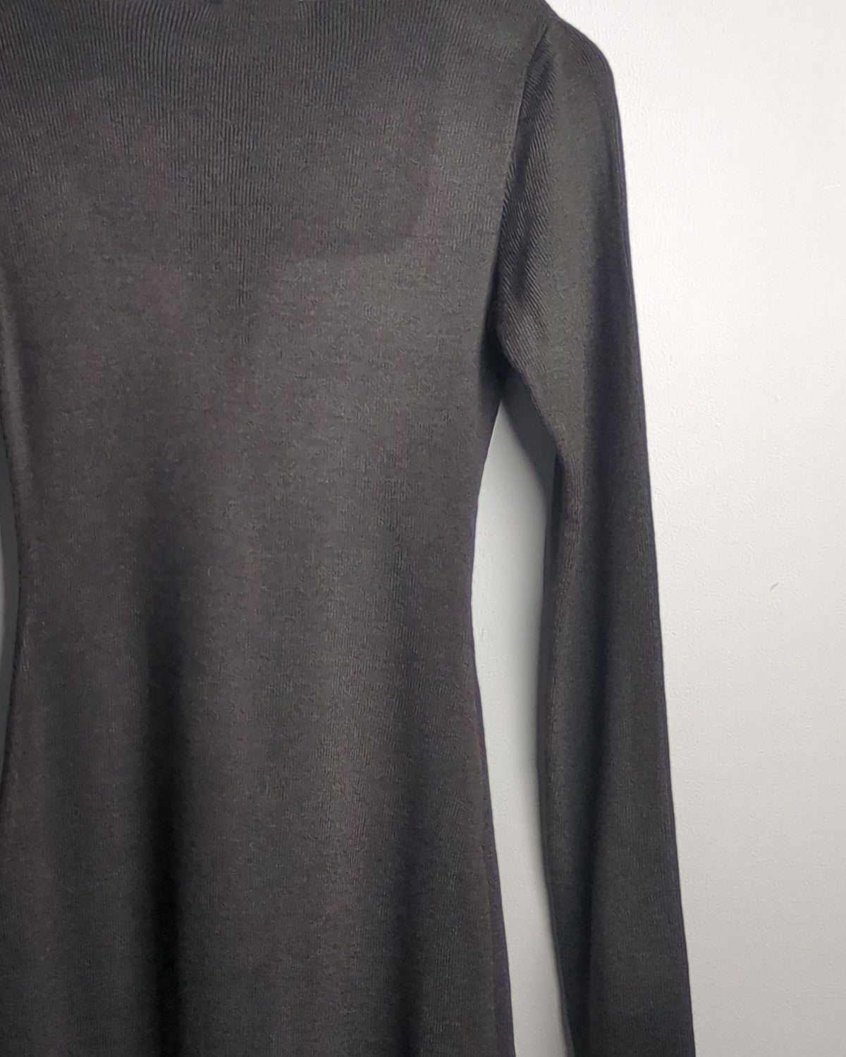 Na-Kd Black Ribbed Dress