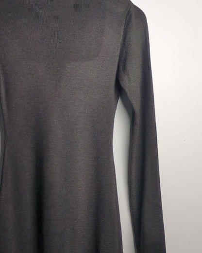 Na-Kd Black Ribbed Dress