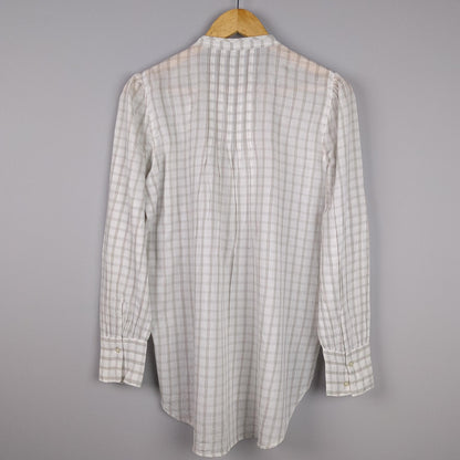 LOFT Plaid Long Sleeve Blouse