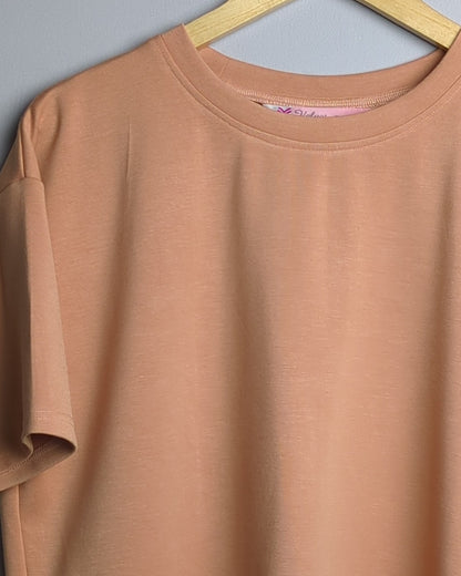 Velvet Premium Beige Crewneck Coord Set