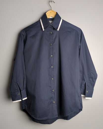 Pallavi Swadi Blue Collared Shirt