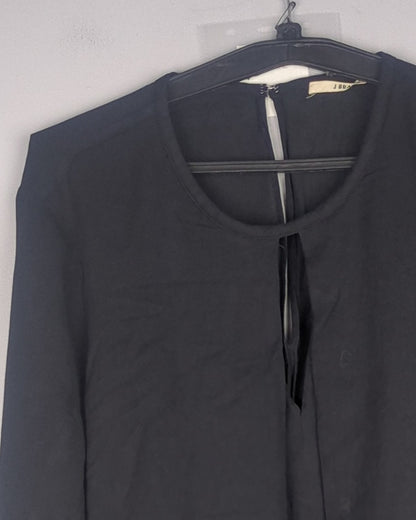 J Brand Black Keyhole Blouse
