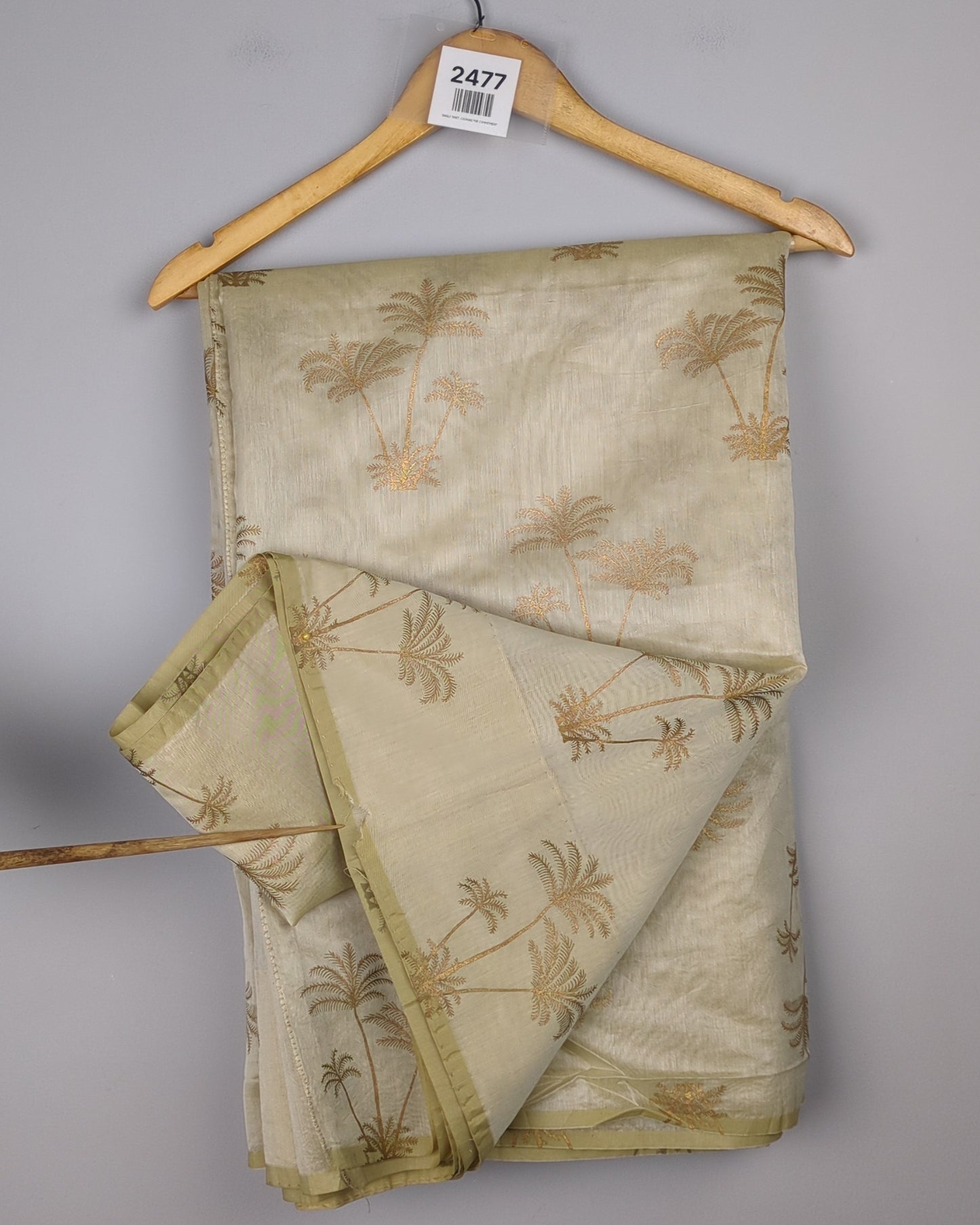 Beige Printed Saaree