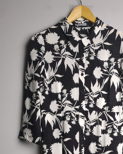 Zara Black Floral Shirt