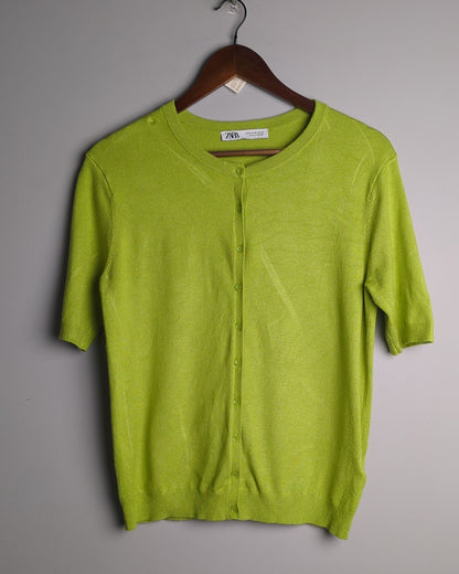 Zara Green Knit Cardigan