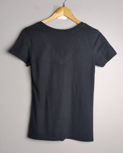 Forever 21 Black V-Neck T-Shirt