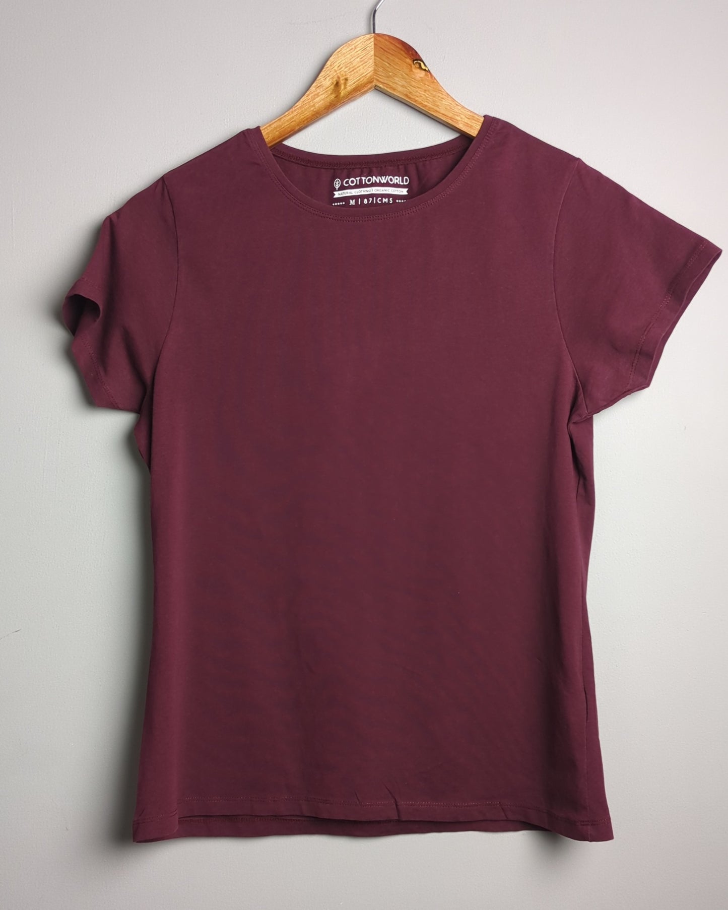 Cottonworld Wine Cotton T-shirt