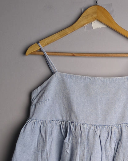 H&M Blue Denim Peplum