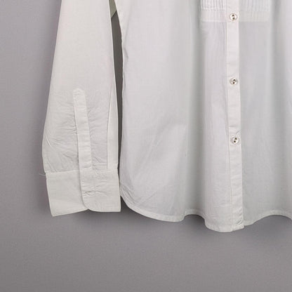 White Pleated Blouse