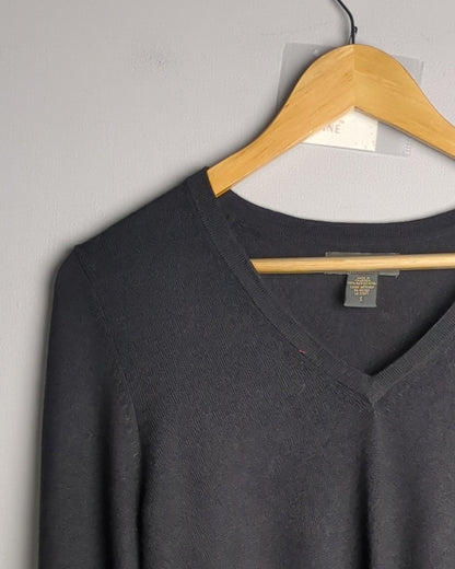 Banana Republic Black V-Neck Sweater