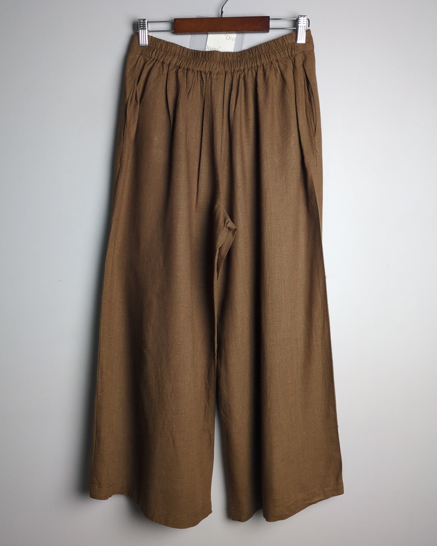 Vestry Brown Wide-Leg Trousers