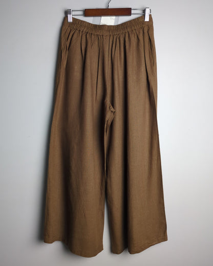 Vestry Brown Wide-Leg Trousers