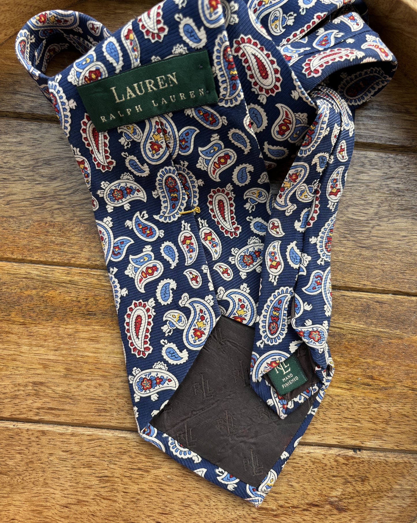 Lauren Blue Graphic Silk Necktie