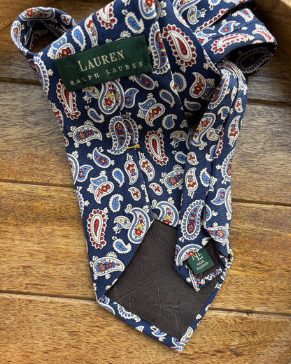 Lauren Blue Graphic Silk Necktie