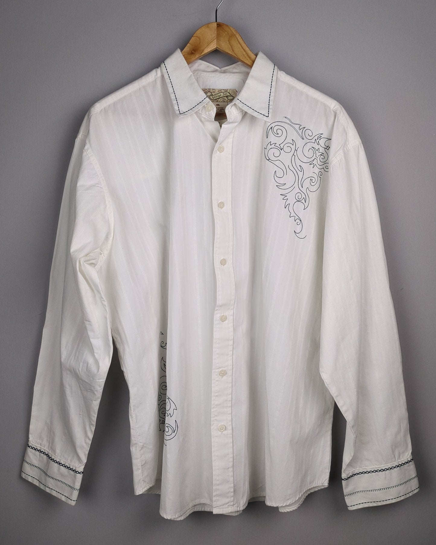 Indigo Joe White Western Shirt