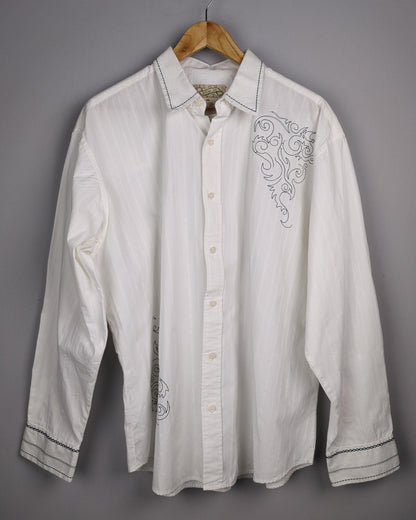 Indigo Joe White Western Shirt