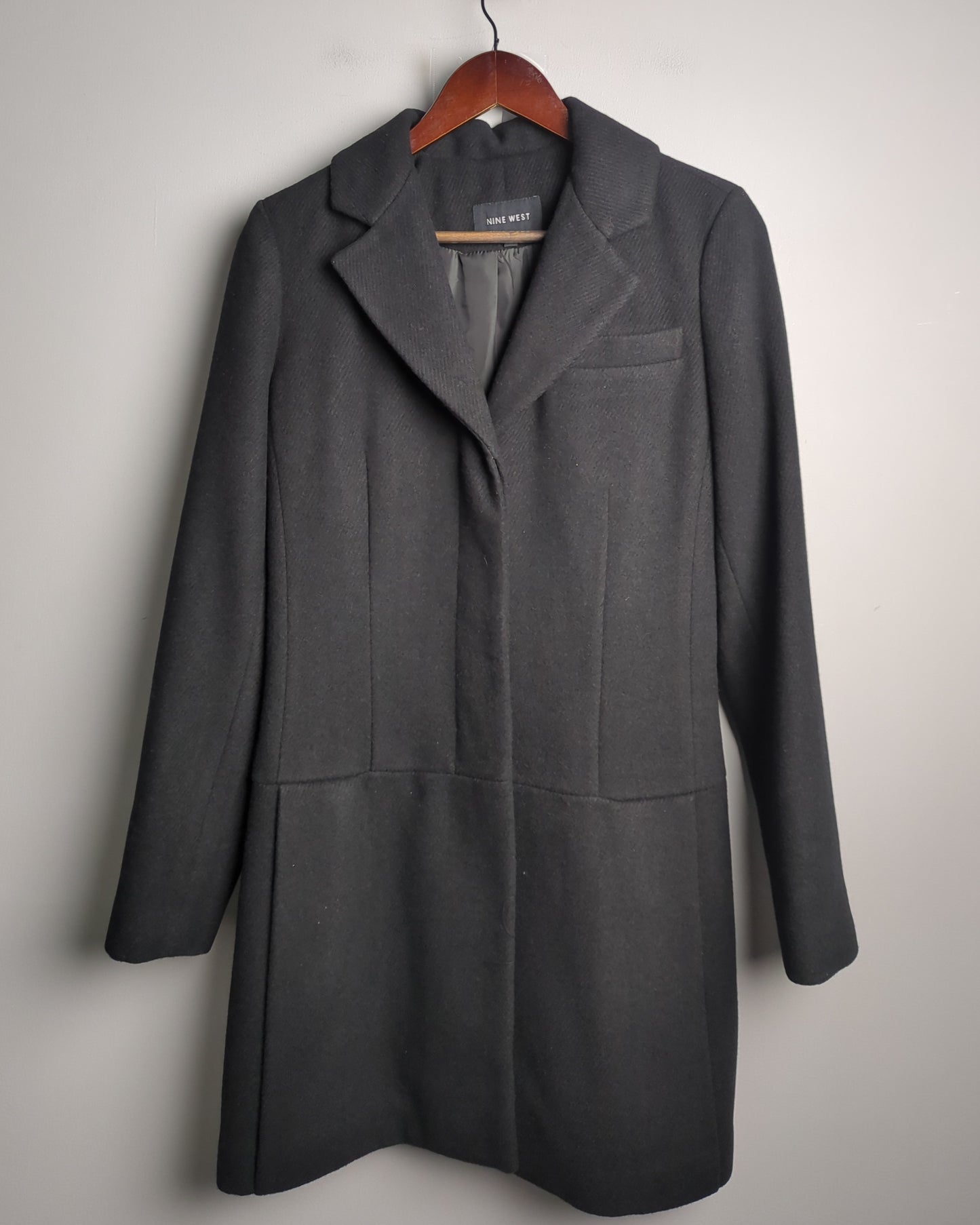 Nine West Black Woolen Coat