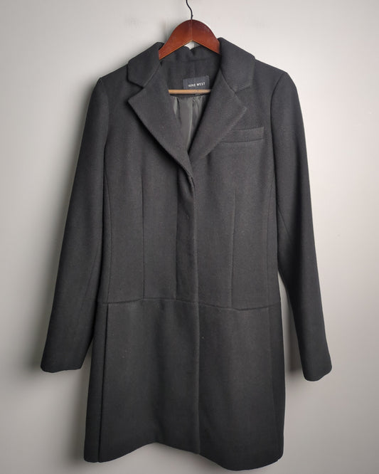Nine West Black Woolen Coat