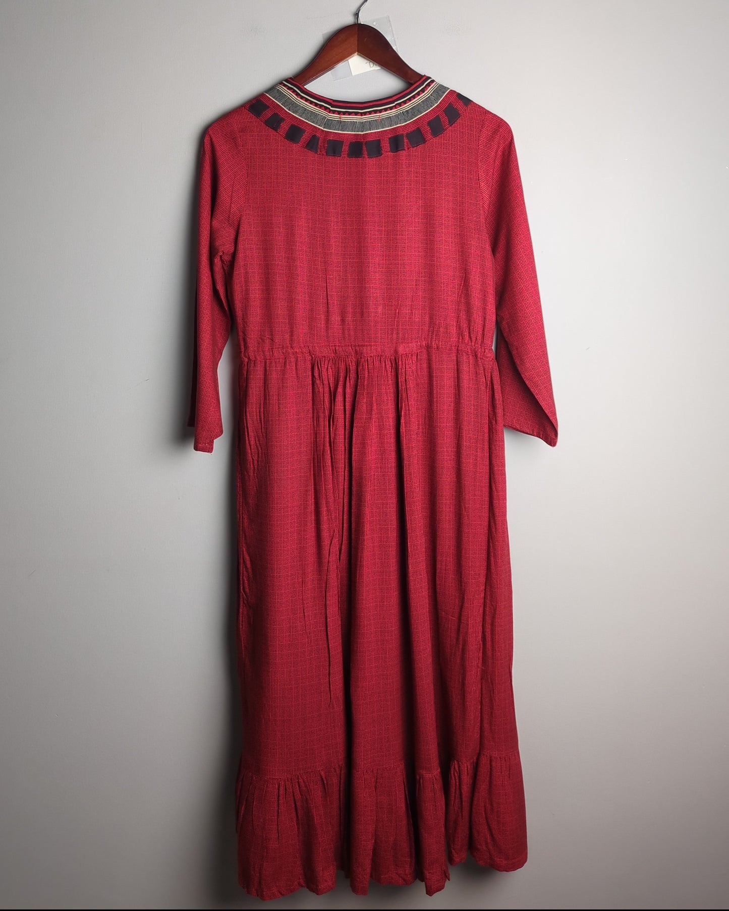 Global Desi Red Kaftan Dress