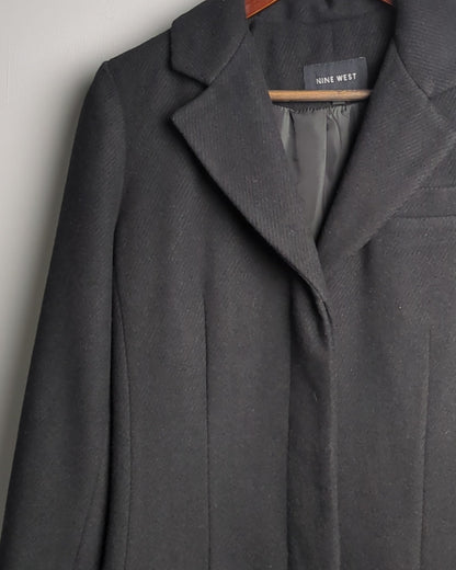 Nine West Black Woolen Coat
