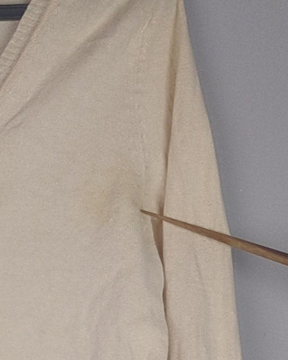 Mango Beige Button Cardigan