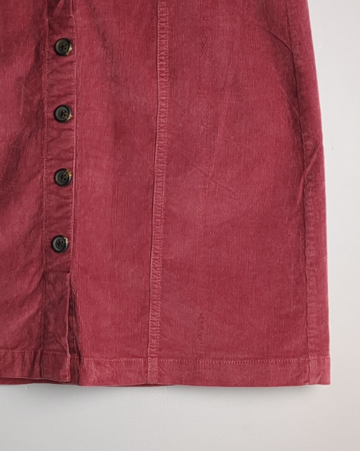 Denim Jeans And Casuals Wine Corduroy Skirt