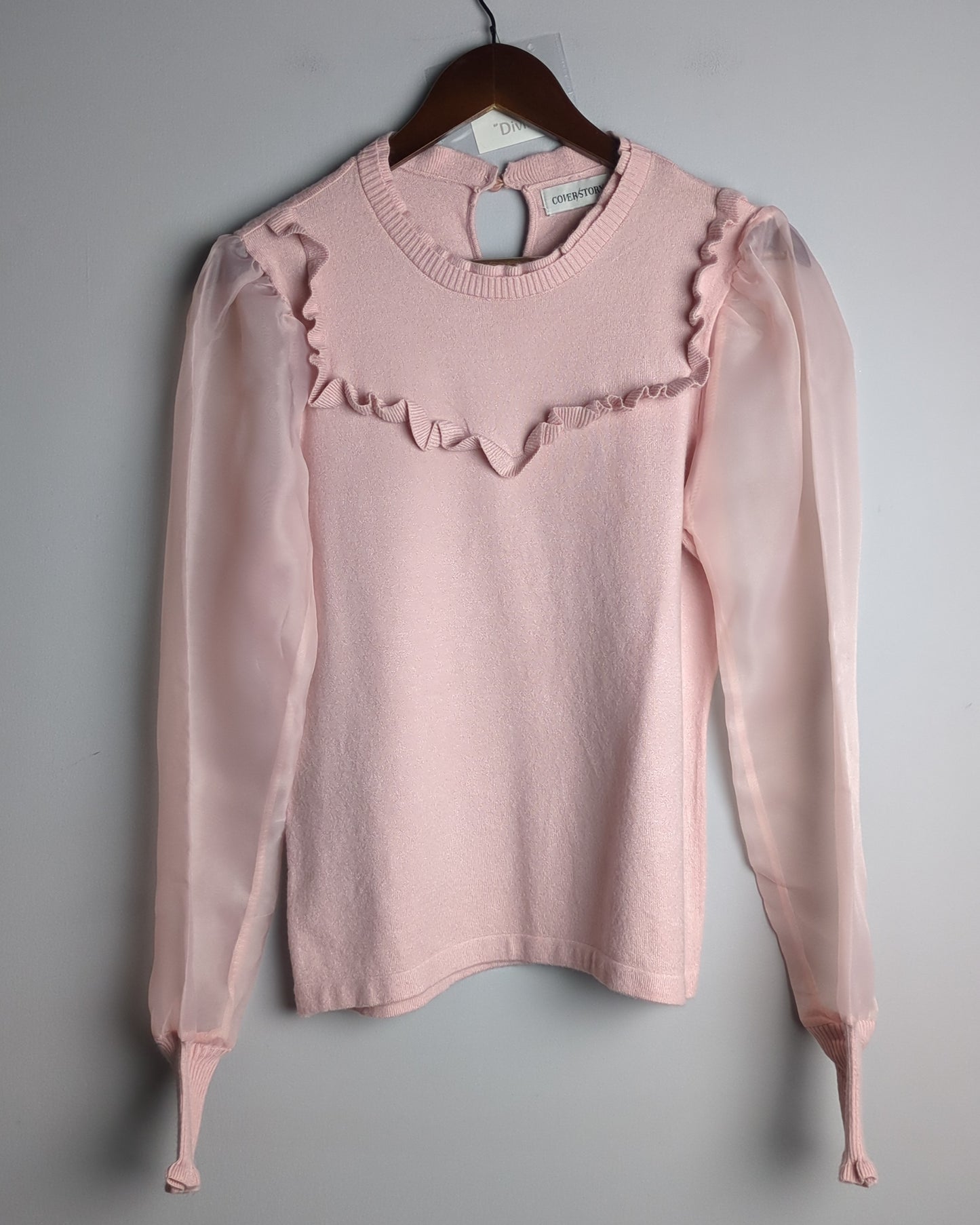 Cover Story Pink Ruffle Sweater