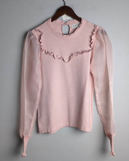 Cover Story Pink Ruffle Sweater
