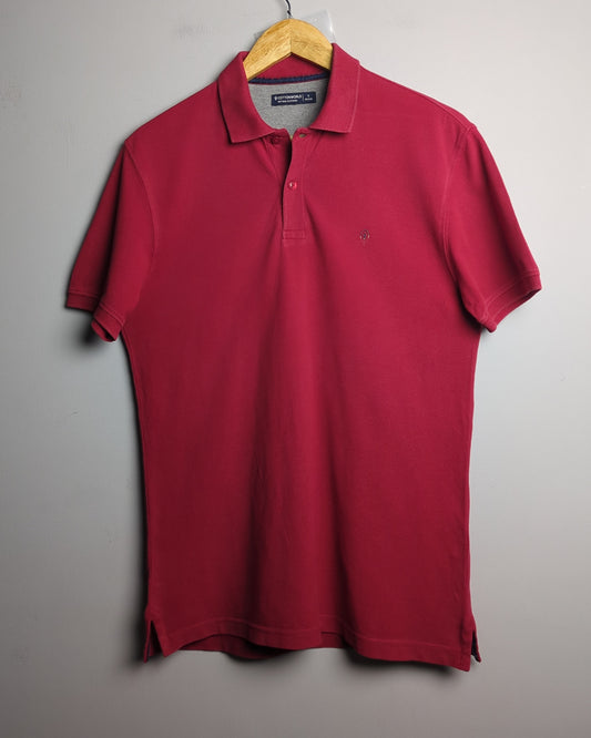 Cotton World Wine Polo Shirt
