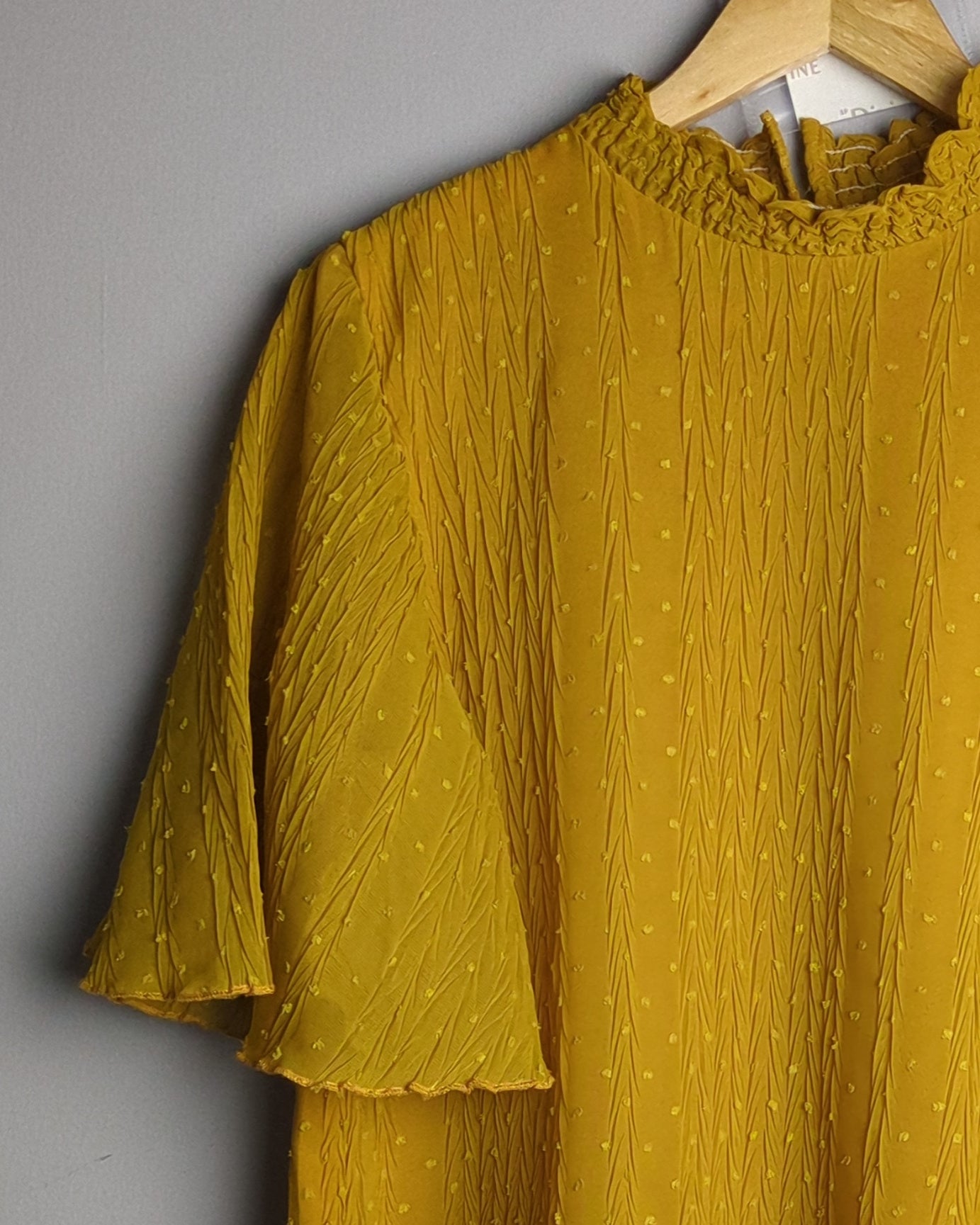 Shein Orange Ruffle Top