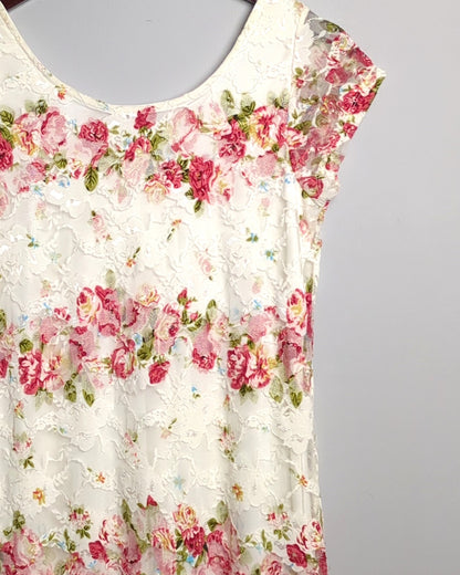 Denim Jeans & Casuals White Floral Dress