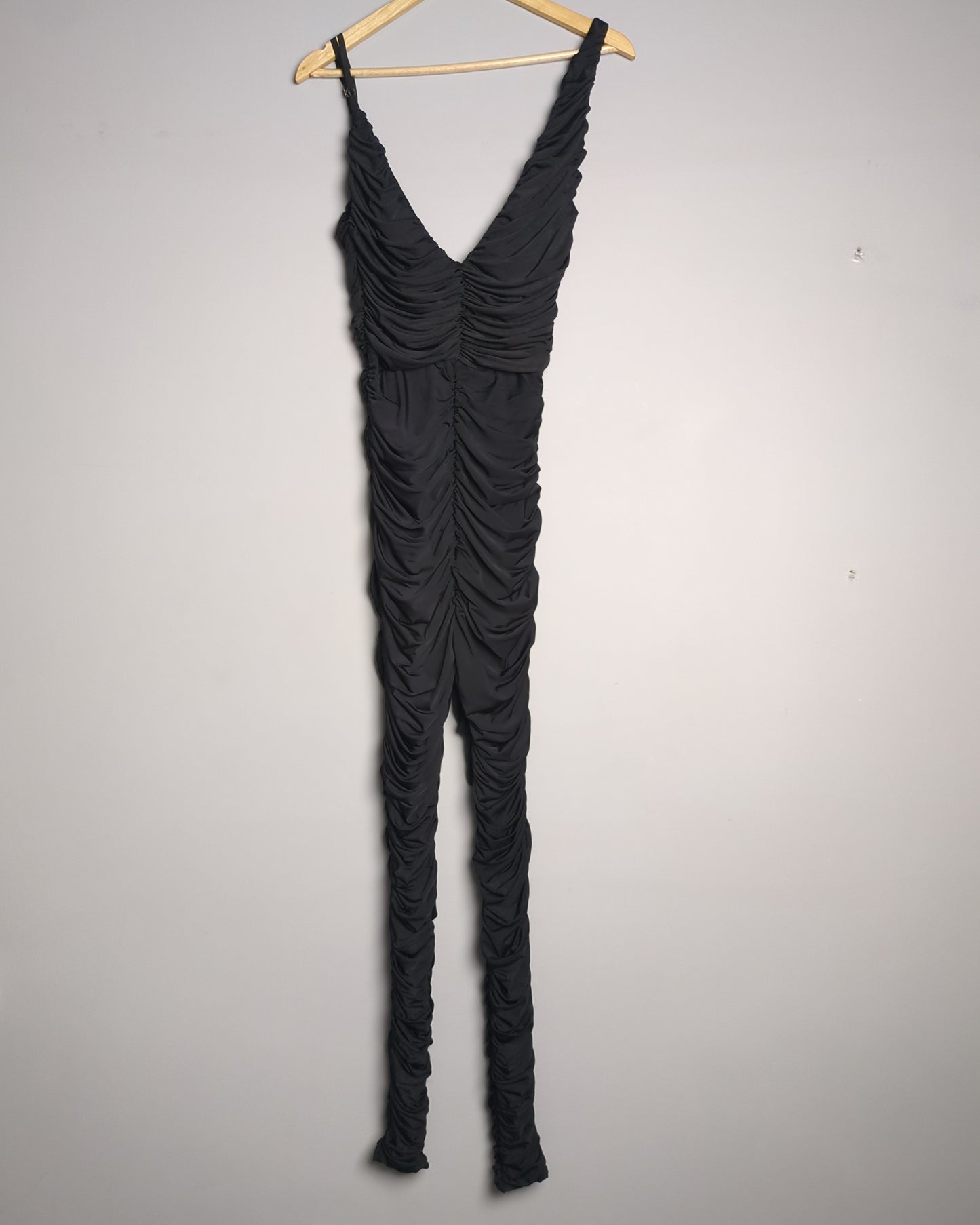 House Of CB Black Ruched Jumpsuit