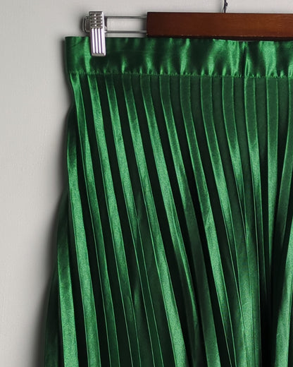 Uptownie Green Pleated Skirt