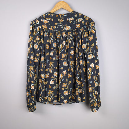 Floral Print Long Sleeve Blouse