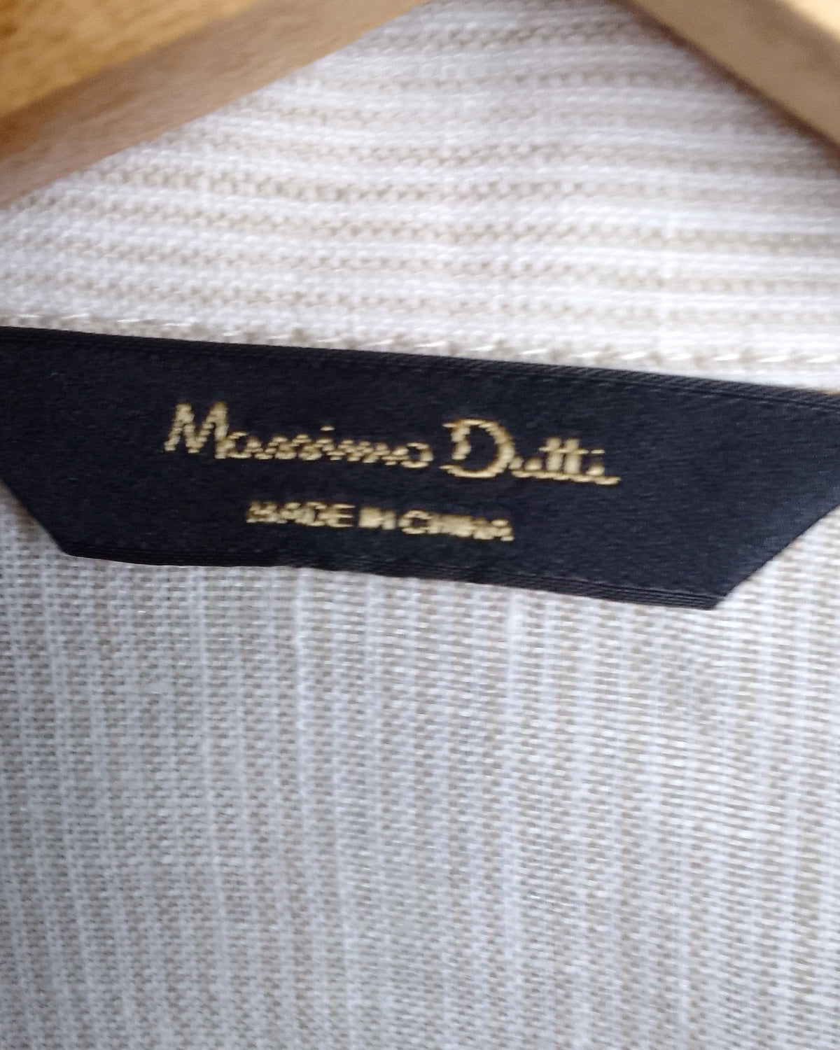 Massimo Dutti Beige Linen Shirt