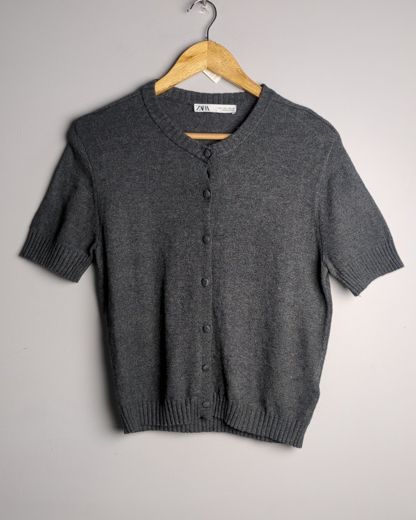 Zara Gray Button Cardigan