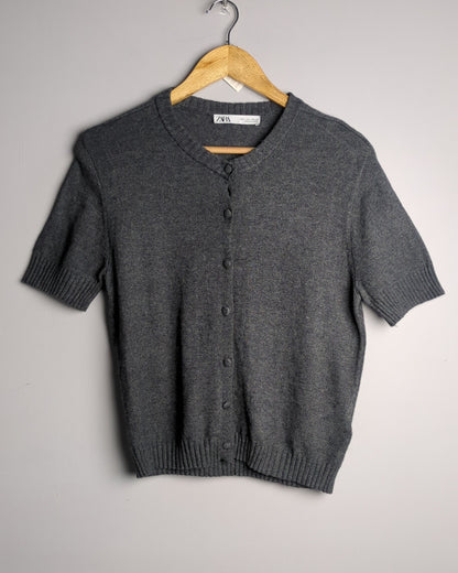 Zara Gray Button Cardigan
