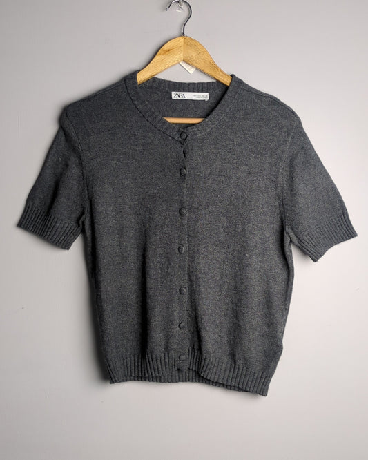 Zara Gray Button Cardigan