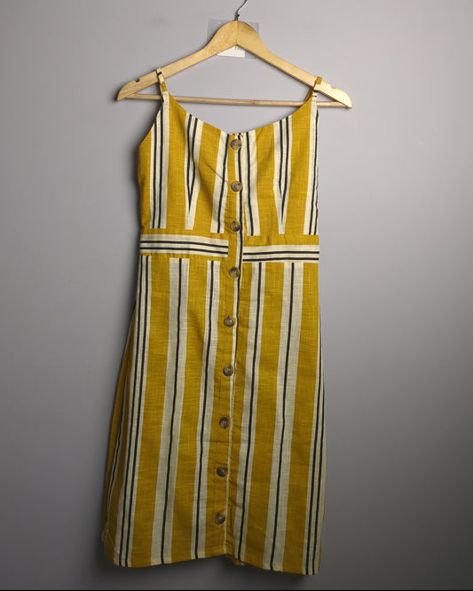 Beige Buttoned Dress