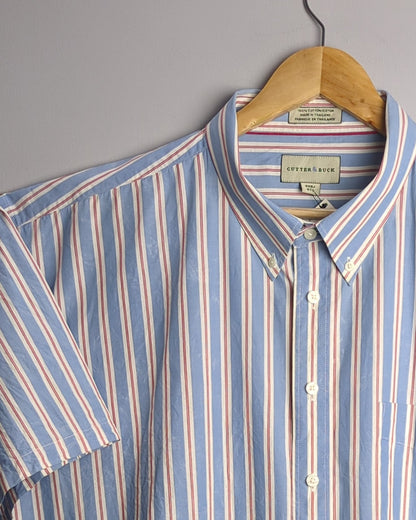 Cutter & Buck Blue Button-Down Shirt