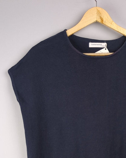 Cotton World Blue Top - Stained
