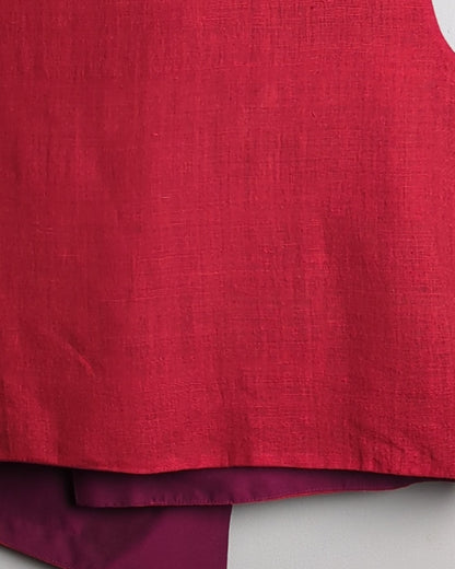 Payal Khandwala Wine Sleeveless Vest
