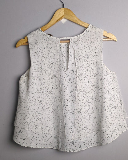 Zara Basic White Layered Blouse