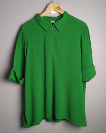 Arket Green Collared Blouse