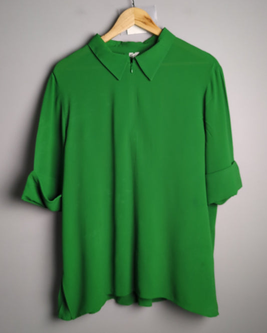 Arket Green Collared Blouse